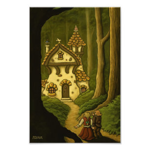 impressão da foto do conto de fadas do hansel & d