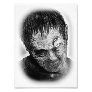 impressão da foto do zombi