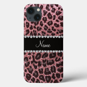 Impressão da leopardo da rosa claro de nome person