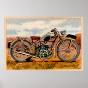 Impressão da motocicleta do vintage