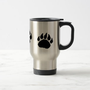 Impressão da pata de urso - caneca de viagem