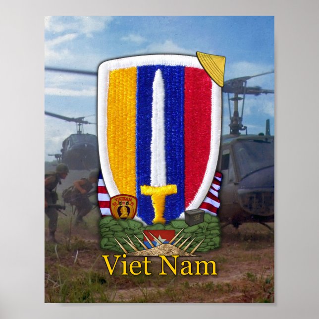 IMPRESSÃO da Patch de Guerra do Vietname do USARV (Frente)