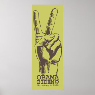 Impressão da paz de Obama Biden
