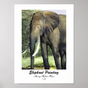 Impressão da pintura do elefante - personalizado
