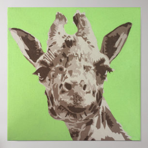 Impressão da pintura do girafa