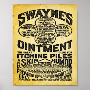Impressão da propaganda da pomada de Swaynes