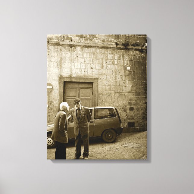 Impressão da rua italiana em sepia canvas (Frente)