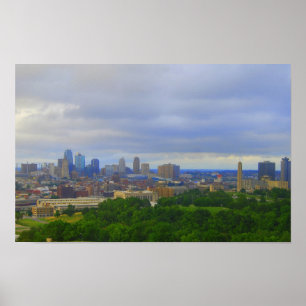 Impressão da Silhueta de Kansas City