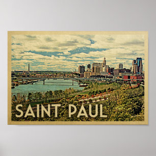 Impressão da skyline de Minnesota do poster de