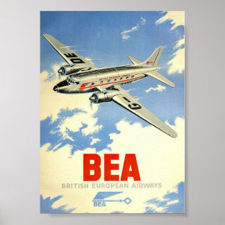 Impressão da Viagens vintage de Poster retrô BEA