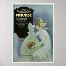 Impressão da Vintage, 1920, e a mulher Frivole Per