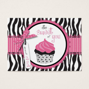 Impressão da zebra & obrigado do cupcake você