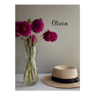 Impressão Dahlia Original Com Nome Personalizado