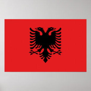 Impressão das canvas com a bandeira de Albânia