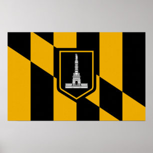 Impressão das canvas com a bandeira de Baltimore,