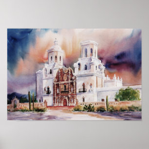 Impressão das canvas da missão de San Xavier