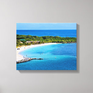 Impressão das canvas da praia de Roatan