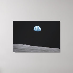 Impressão das canvas da terra como visto da lua