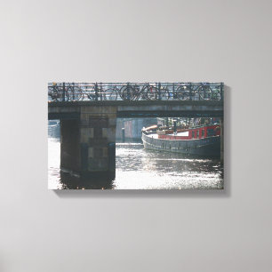Impressão das canvas de Amsterdão da cena do