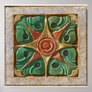 Impressão das canvas do azulejo do art deco de