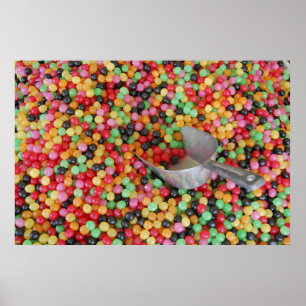 Impressão das canvas do céu do feijão de geléi