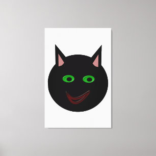 Impressão das canvas do gato preto do Dia das