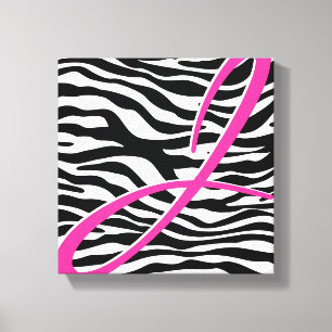 Impressão das canvas do monograma da zebra