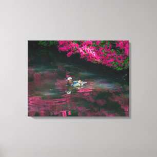 Impressão das canvas do pato de mandarino