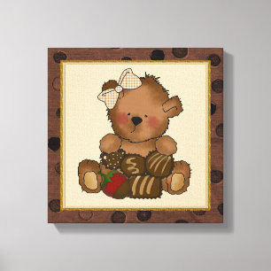 Impressão das canvas do urso de ursinho do