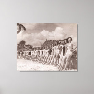 Impressão das canvas dos fatos de banho do vintag