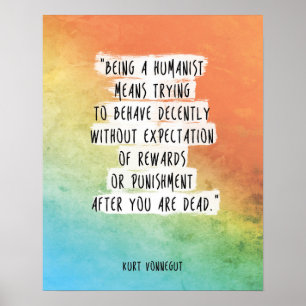 Impressão das citações de Kurt Vonnegut "que é