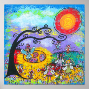 Impressão das fadas da primavera