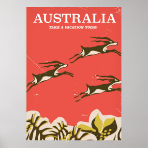 Impressão das férias do vintage de Austrália