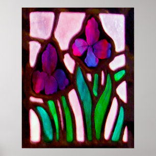 Impressão das flores de Tiffany