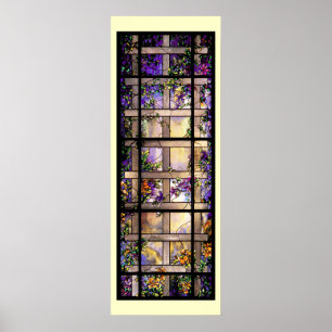 Impressão das videiras do vitral de Tiffany