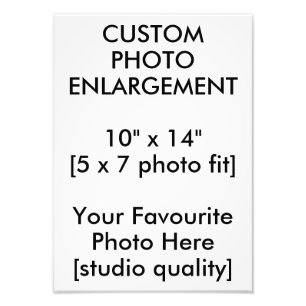 Impressão de 10" x 14" para o alargamento de fotos