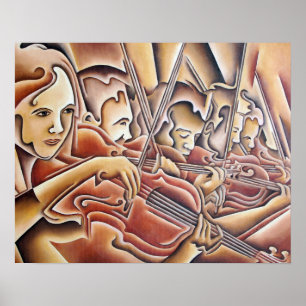 Impressão de 5 violinos