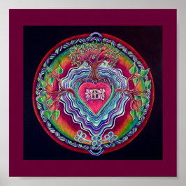 Impressão de abertura do coração Mandala