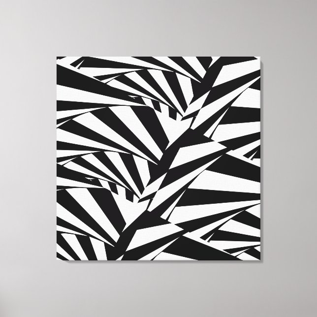 Impressão de abstrato Black & White Swirl Art (Frente)
