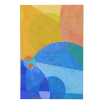 Impressão de Abstrato de Arte de Círculos Laranja 