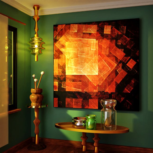 Impressão de Abstrato de Arte Leve da Janela (Window Light Abstract Art Wrapped Canvas Print)