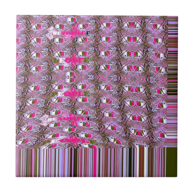 Impressão de Abstrato de padrão denso e intuitivo (Frente)