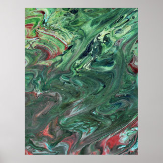 Impressão de Abstrato verde em malha Katmandu 3