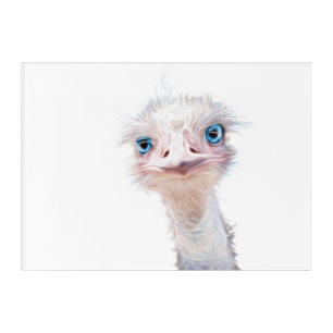 Impressão de acrílico de arte em Emu Luminoso