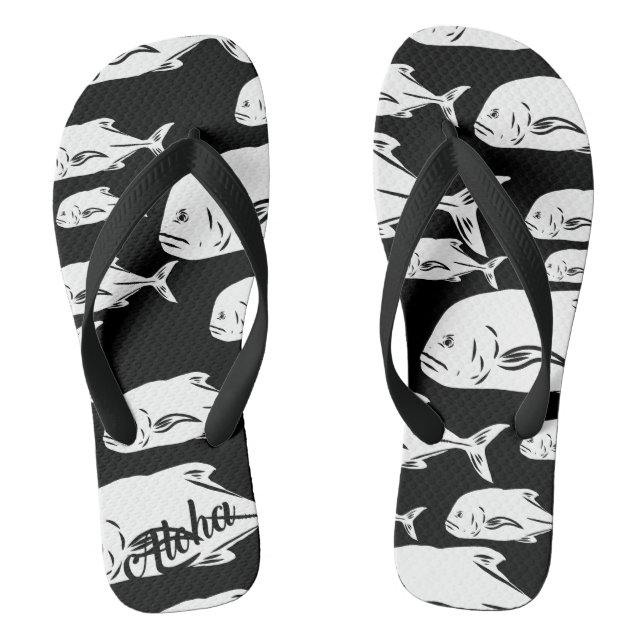 Impressão de Aloha - chinelos (Pé da cama)