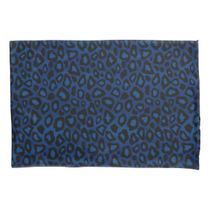 Impressão de animais leopardo em azul