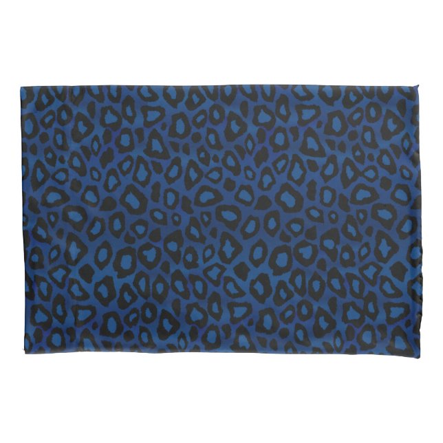 Impressão de animais leopardo em azul (Frente)