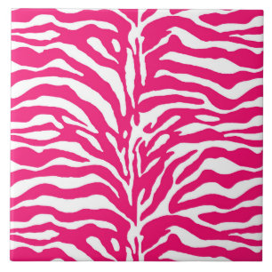 Impressão de animais selvagens, Zebra em rosa e b