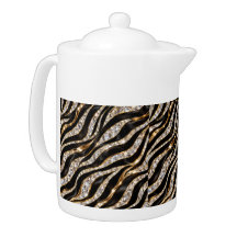 Impressão de Animal Cristal Zebra Luxo