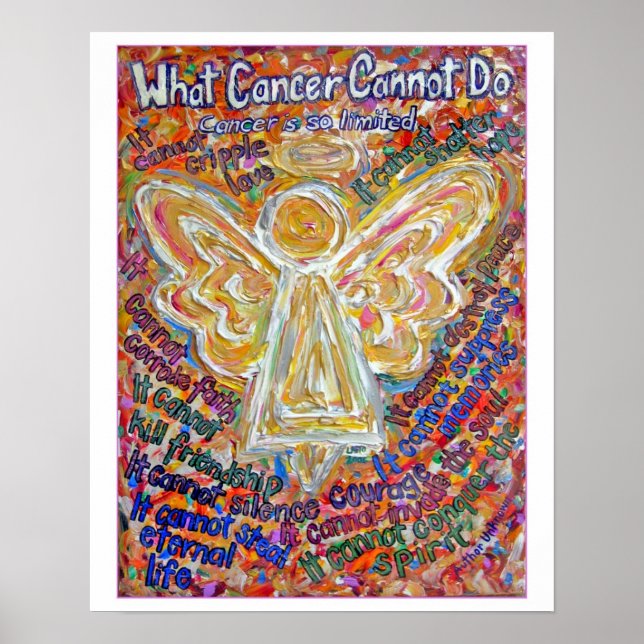 Impressão de Anjo de Arte do Cancer Sudoeste (Bord (Frente)